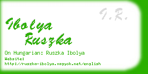 ibolya ruszka business card